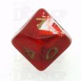 D&G Marble Red & White D10 Dice