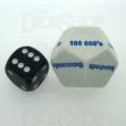 Koplow White & Blue Place Value 1's to 100K JUMBO 28mm D12 Dice