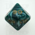 D&G Marble Green & White Percentile Dice