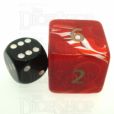 D&G Marble Red & White JUMBO 34mm D6 Dice