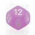Chessex Frosted Purple & White D12 Dice - Discontinued