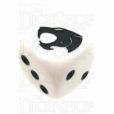 Chessex Opaque White & Black Thunder Cat D6 Spot Dice