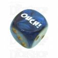 Chessex Scarab Royal Blue OUCH! Logo D6 Spot Dice