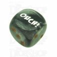 Chessex Lustrous Black OUCH! Logo D6 Spot Dice