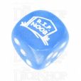 Chessex Velvet Bright Blue RIP NOOB Logo D6 Spot Dice