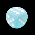 Chessex Frosted Teal & White 16mm D6 Spot Dice