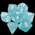 Chessex Frosted Teal & White 7 Dice Polyset