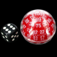 GameScience Red & White D100 Dice - NEW 2017 PRODUCTION
