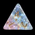 TDSO Confetti Mica Pink & Blue Glitter D4 Dice