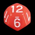 Role 4 Initiative Opaque Red & White D12 Dice 2022