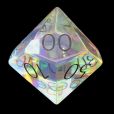 TDSO Zircon Glass Rainbow Engraved Black Numbers Precious Gem Percentile Dice