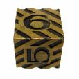 TDSO Metal Tiger Stripe Antique Gold & Black D6 Dice