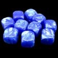 TDSO Pearl Blank Teal 16mm 10 x D6 Dice Set