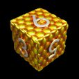 TDSO Metal Gold Dragon Scale D6 Dice