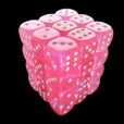 Chessex Borealis Pink &amp; Silver Luminary 36 x D6 Dice Set