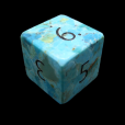 TDSO Turquoise Natural Stabilised with Engraved Numbers 16mm Precious Gem D6 Dice