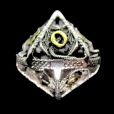 TDSO Metal Hollow Dragon Silver & Gold D10 Dice
