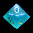 Chessex Borealis Teal & Gold Luminary D10 Dice