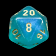 Chessex Borealis Teal & Gold Luminary D20 Dice