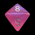 Chessex Borealis Pink & Silver Luminary D8 Dice