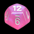 Chessex Borealis Pink & Silver Luminary D12 Dice