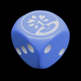 CLEARANCE D&G Opaque Light Blue With White Tree Logo D6 Spot Dice 