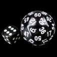 TDSO Opaque Black & White 38mm D60 Dice