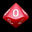 Impact Opaque Red & White D10 Dice