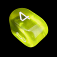 Role 4 Initiative Translucent Yellow & White Arch  D4 Dice