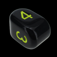Role 4 Initiative Opaque Black & Yellow Arch D4 Dice