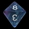TDSO Duel Purple & Teal with White D8 Dice