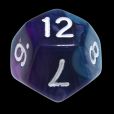 TDSO Duel Purple & Teal with White D12 Dice