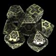 TDSO Metal Arcanist Antique Gold 7 Dice Polyset