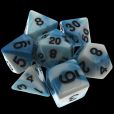 TDSO Duel Teal & White 7 Dice Polyset