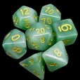TDSO Jade Green & Gold 7 Dice Polyset