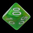 TDSO Duel Green & Yellow With White Percentile Dice