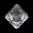 TDSO Zircon Glass Diamond with Engraved Numbers Precious Gem D10 Dice