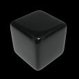 TDSO Opaque Blank Black Square Cornered D6 Dice