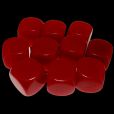 TDSO Opaque Blank Red 16mm 10 x D6 Dice Set