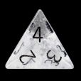 TDSO Quartz Clear with Engraved Numbers 16mm Precious Gem D4 Dice