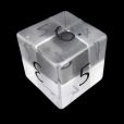 TDSO Quartz Clear with Engraved Numbers 16mm Precious Gem D6 Dice