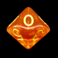 Role 4 Initiative Translucent Blood Orange & Yellow D10 Dice