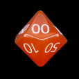 TDSO Carnelian with Engraved Numbers 16mm Precious Gem Percentile Dice