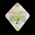 TDSO Encapsulated Glitter Flower Yellow D8 Dice
