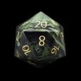 TDSO Jasper Kambaba with Engraved Numbers Precious Gem D20 Dice