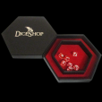 HALF PRICE TDSO Hexagonal Red Lidded DOUBLE Dice Tray & Storage