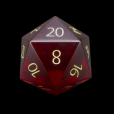TDSO Zircon Glass Garnet with Engraved Numbers Precious Gem D20 Dice