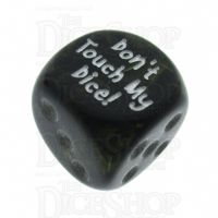 Chessex Leaf Black Gold Don't Touch My Dice! Logo D6 Spot Dice