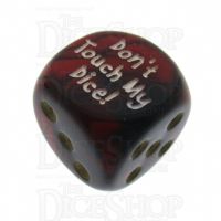 Chessex Gemini Purple & Red Don't Touch My Dice! Logo D6 Spot Dice
