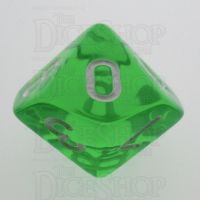 TDSO Bright Gem Emerald D10 Dice